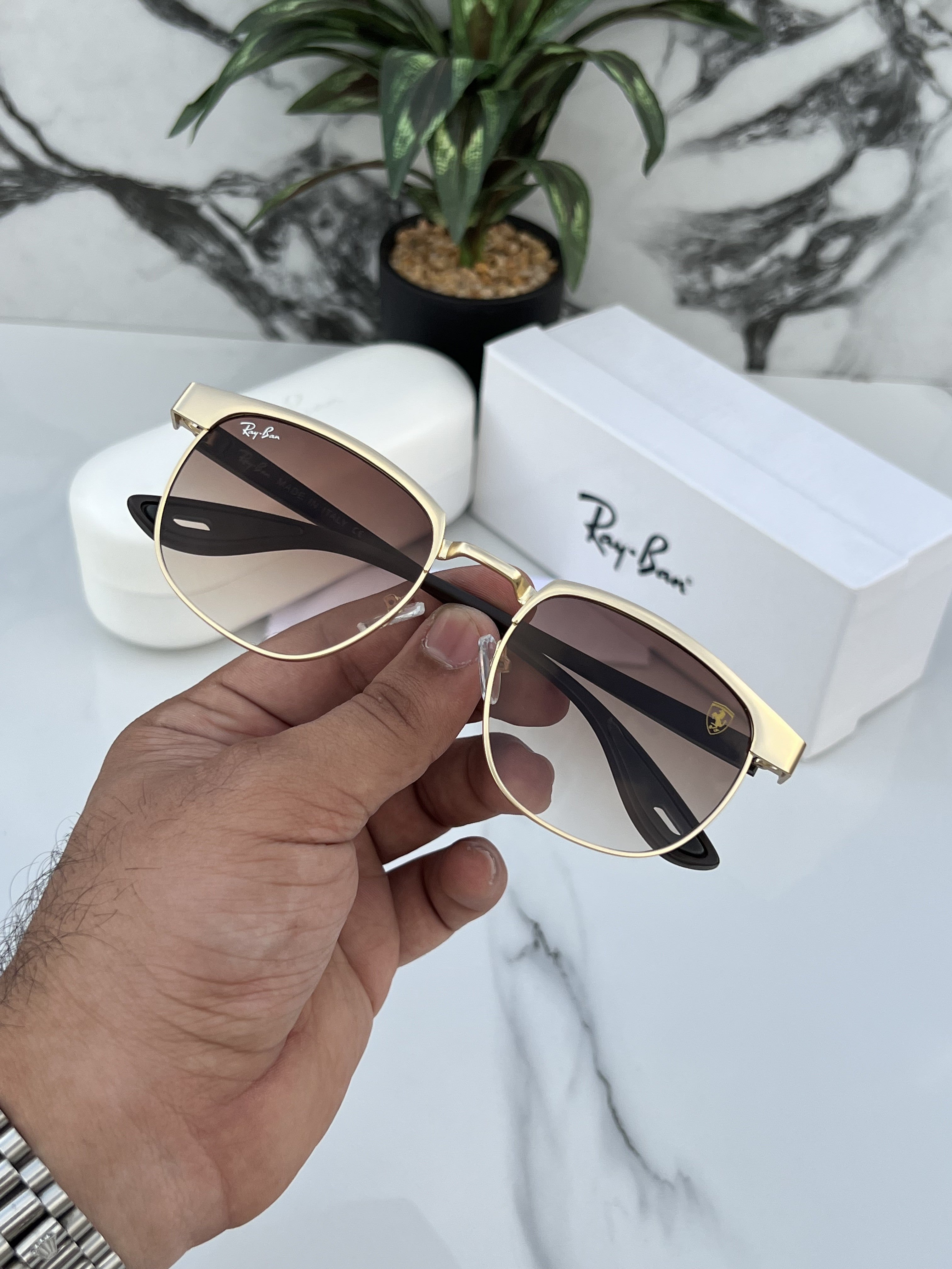 Rayban 03 Gold & Brown Unisex