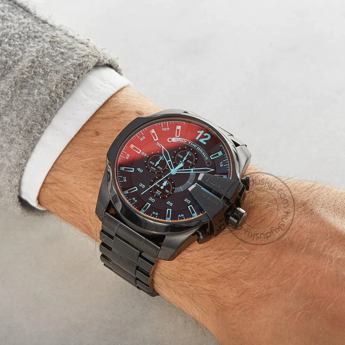 Diesel Mega Chief Chronograph Black Dial Men's Watch