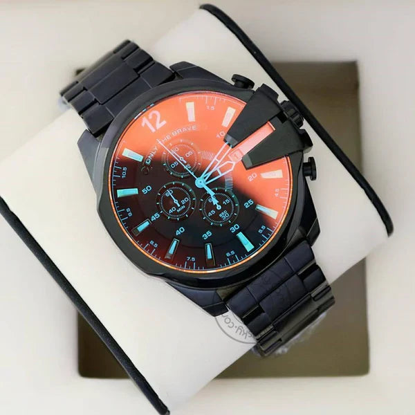 Diesel Mega Chief Chronograph Black Dial Men's Watch