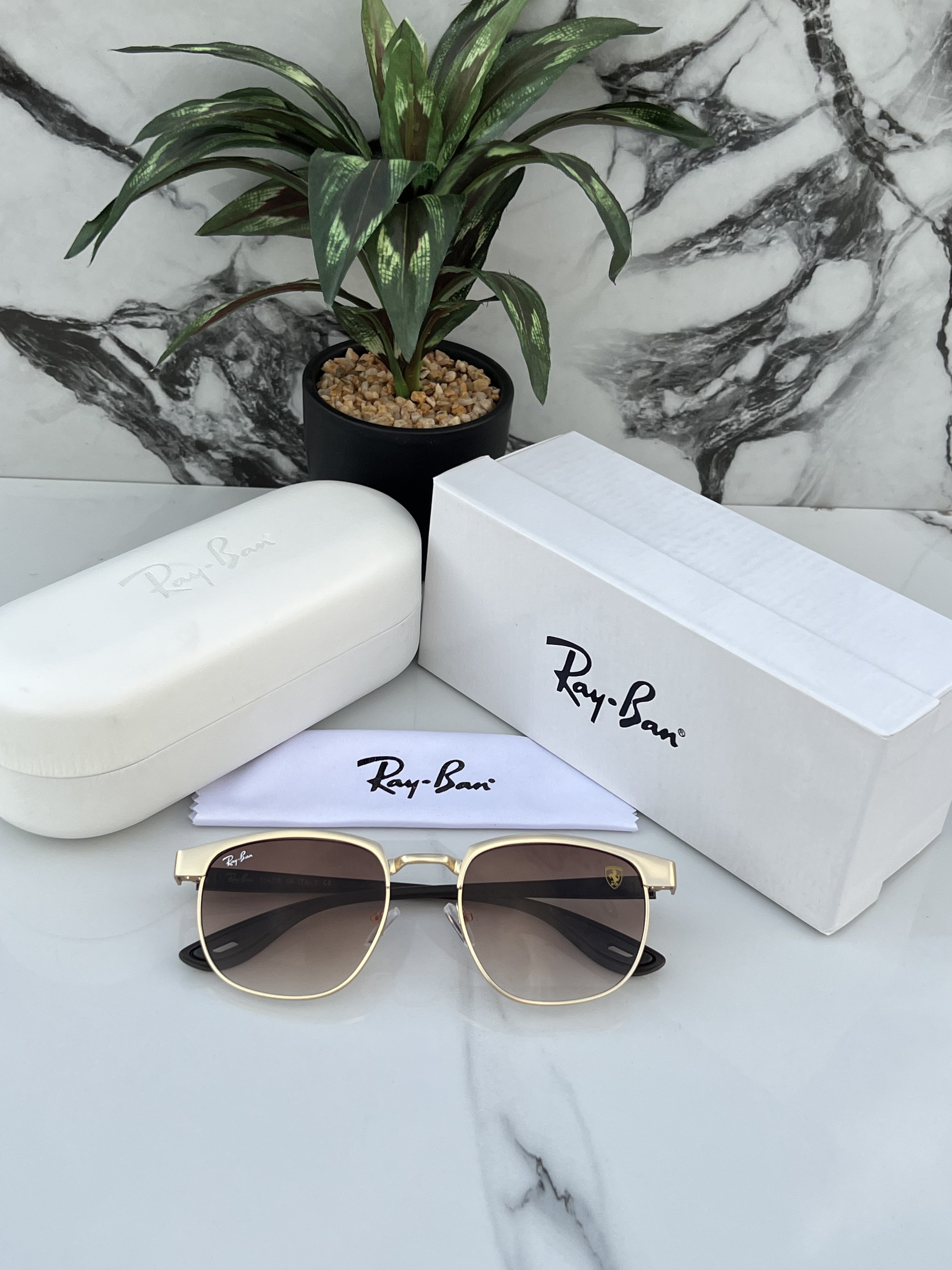 Rayban 03 Gold & Brown Unisex