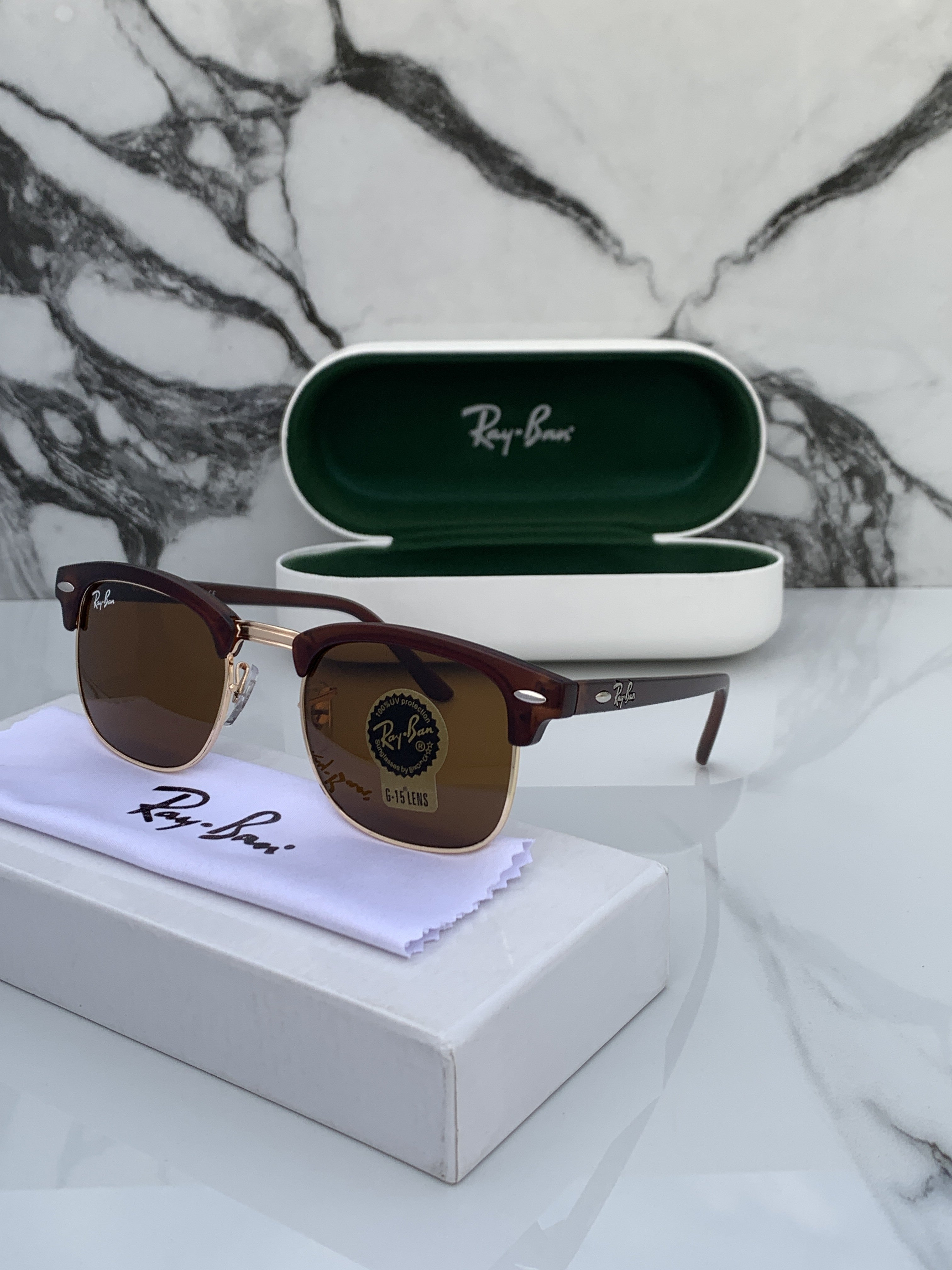 Rayban 3016 Animal Club Master Gold Brown Unisex
