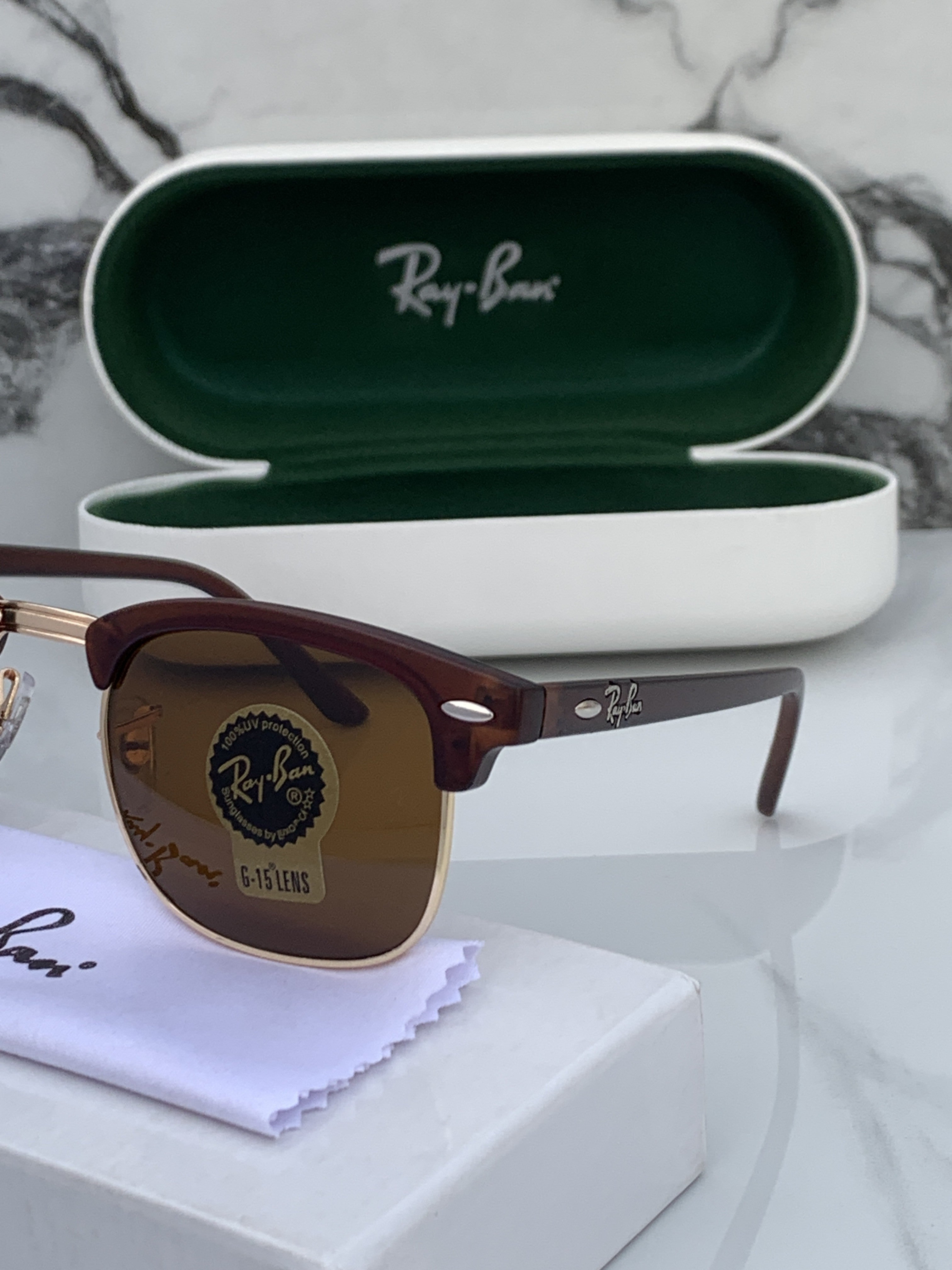 Rayban 3016 Animal Club Master Gold Brown Unisex