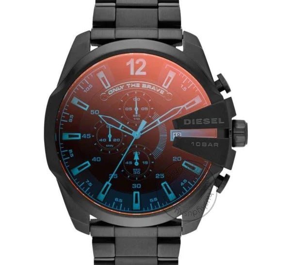 Diesel Mega Chief Chronograph Black Dial Men's Watch