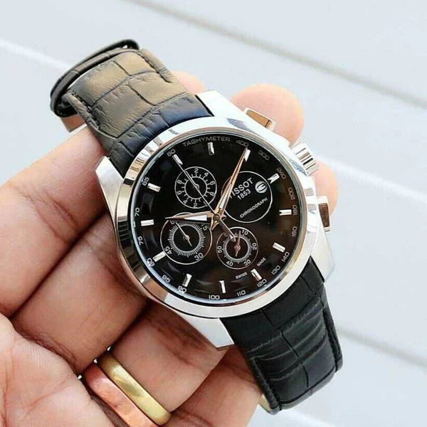 Tissot 1853 Chronograph Black Leather Men's Watch