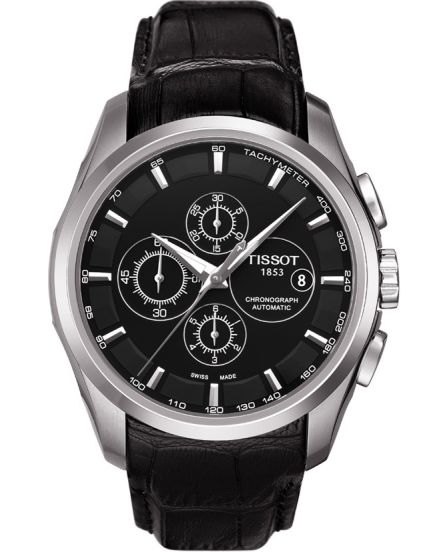 Tissot 1853 Chronograph Black Leather Men's Watch