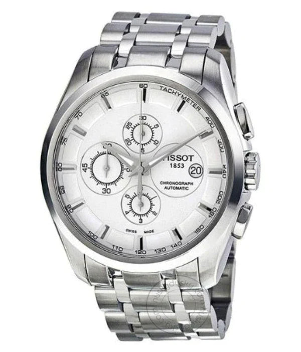 Tissot 1853 White Dial Chronograph Metal Belt Men's Watch
