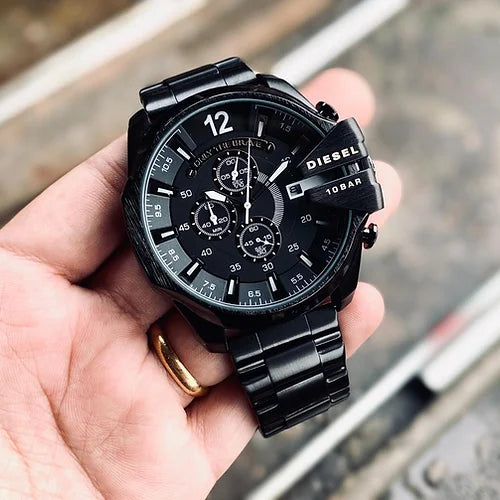 Diesel Mega Chief Chronograph Black Dial Men's Watch