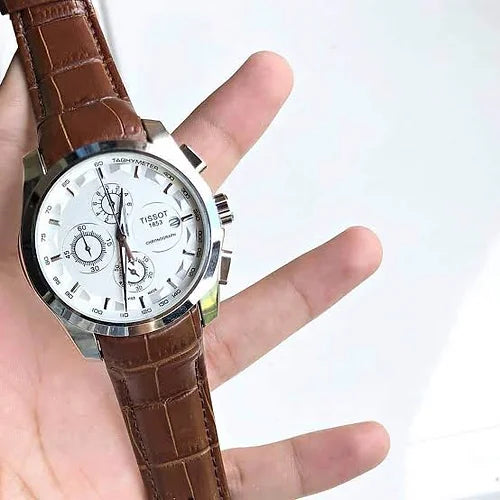 Tissot 1853 Chronograph Brown Leather Men's Watch