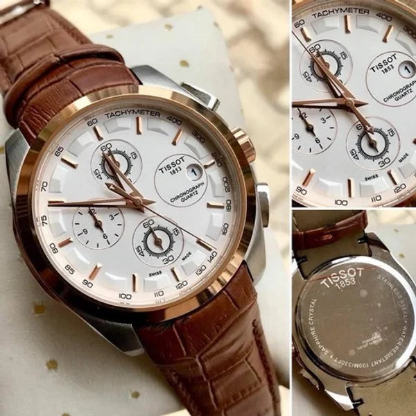 Tissot 1853 Chronograph Brown Leather Men's Watch