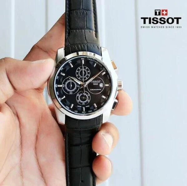 Tissot 1853 Chronograph Black Leather Men's Watch